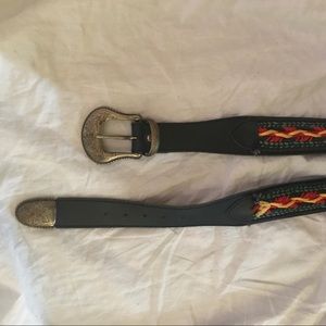 Vintage silver buckle belt